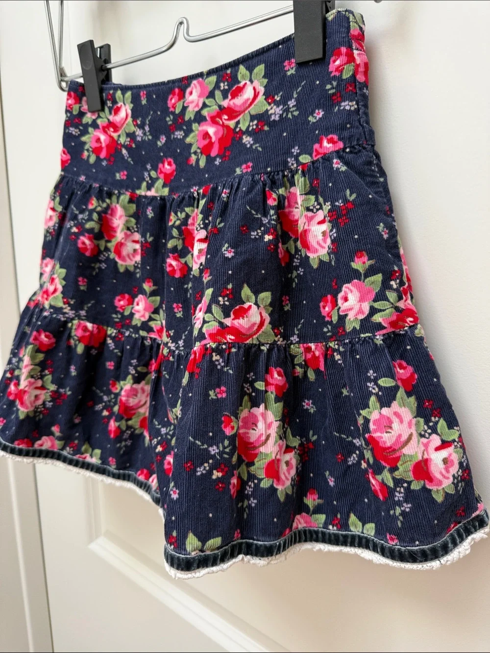 OshKosh B'gosh Floral Corduroy Floral Skirt Size 5
